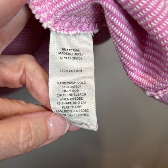 Soft Surroundings Striped Pink Cotton Shirt Size XL 2FW06 - Picture 10 of 10